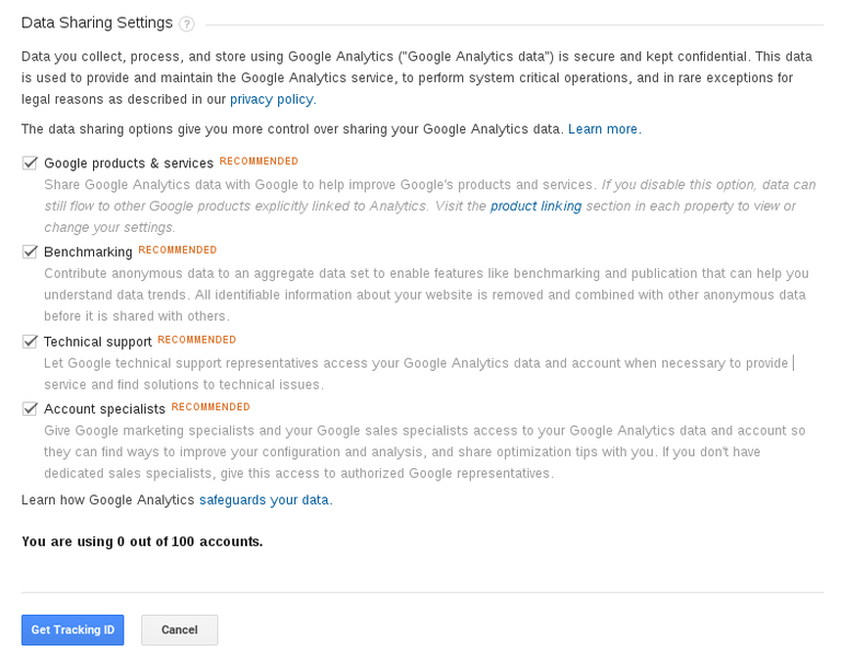 Como configurar compartir datos en Google Analyctis.