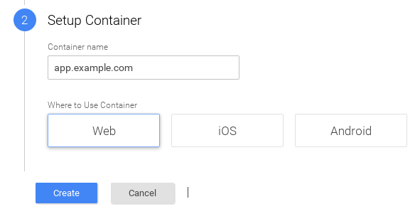 Configuración del contenedor en Google Tag Manager